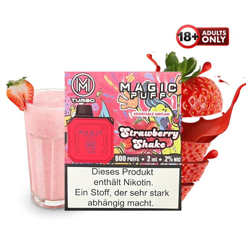 Magic Puff Turbo 800 Strawberry Shake - günstig kaufen bei SwiftGoods4u
