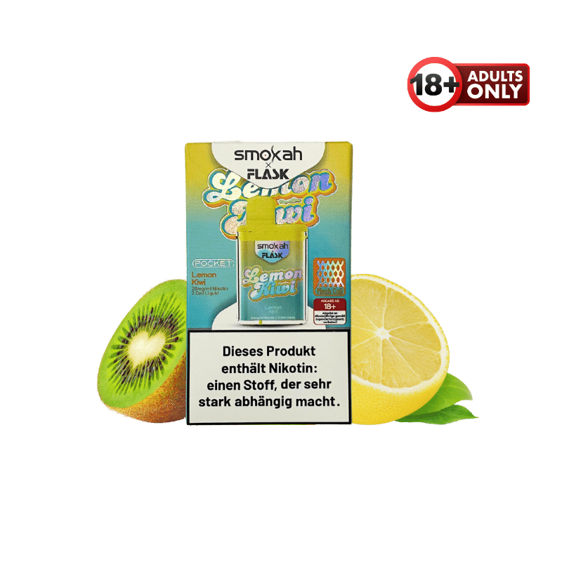 Smokah x Flask Pocket Lemon Kiwi - günstig kaufen bei SwiftGoods4u