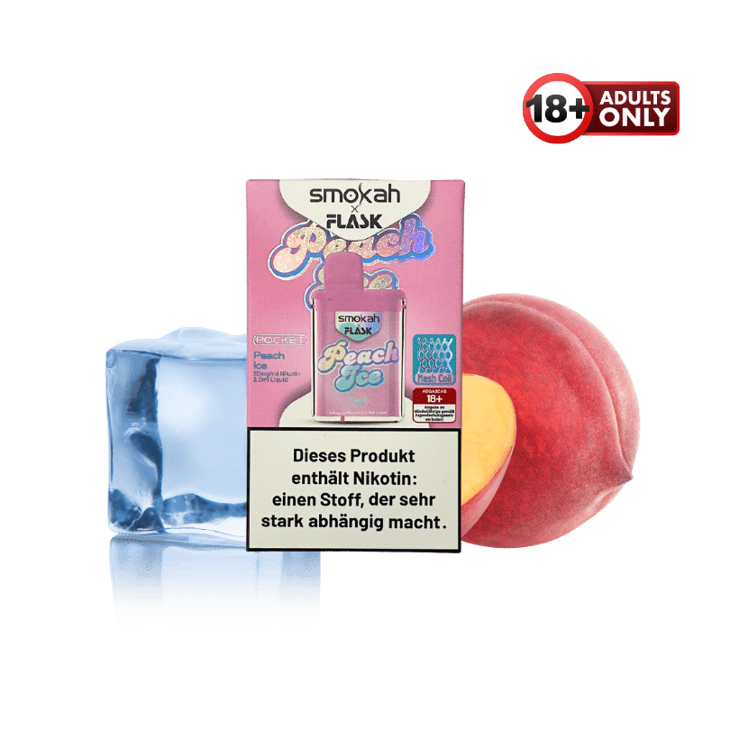 Smokah x Flask Pocket Peach Ice - günstig kaufen bei SwiftGoods4u