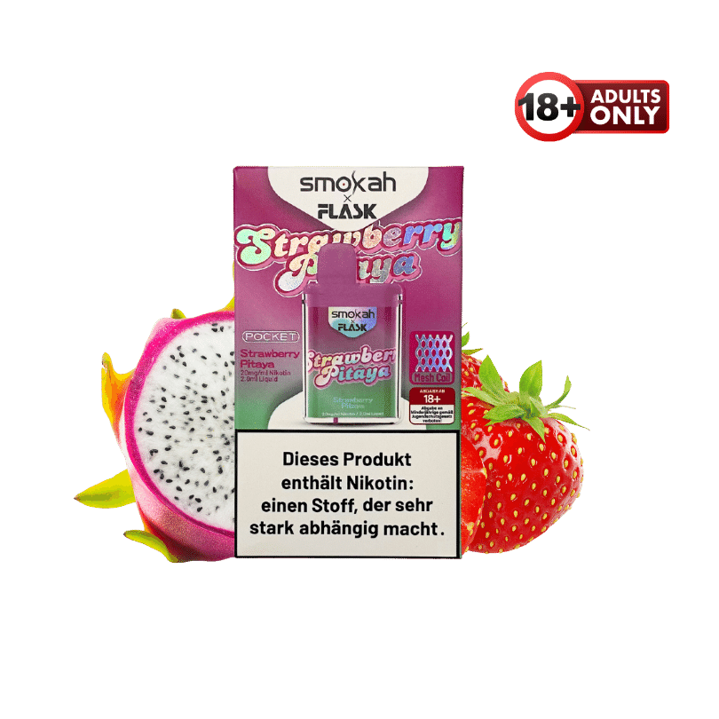 Smokah x Flask Pocket Strawberry Pitaya - günstig kaufen bei SwiftGoods4u