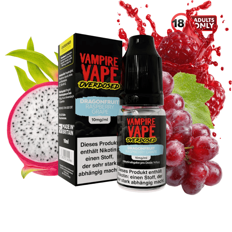 Vampire Vape OVERDOSED Dragonfruit Raspberry Grape Nikotinsalzliquid - günstig kaufen bei SwiftGoods4u