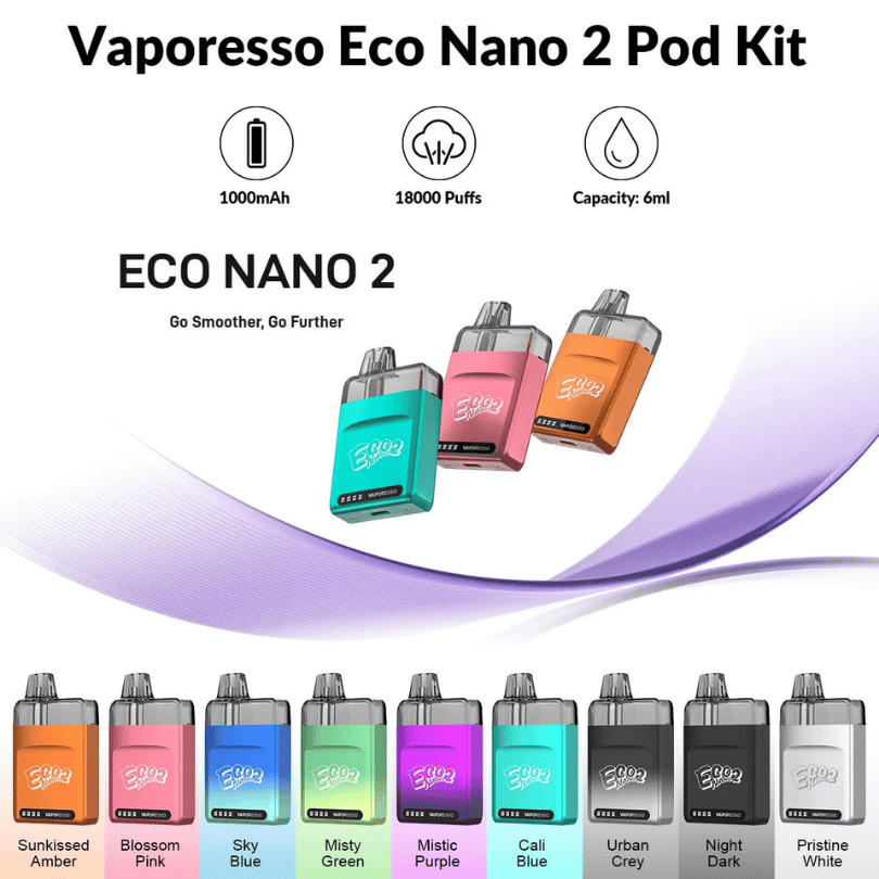 Vaporesso Eco Nano 2 Open Pod Kit | 6 Farben - günstig kaufen bei SwiftGoods4u