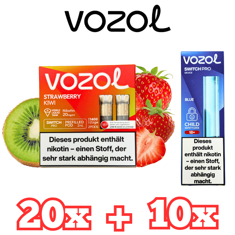 20x Vozol Pod + 10x Vozol Pod Akku Bundle - 2 Sorten - günstig kaufen bei SwiftGoods4u