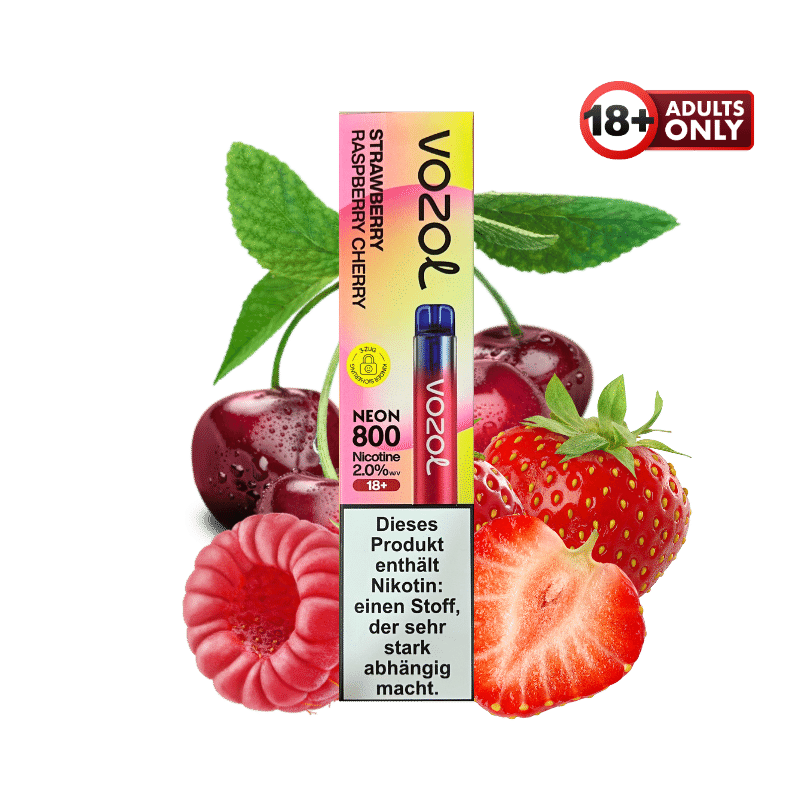 Vozol Neon 800 Strawberry Raspberry Cherry - günstig kaufen bei SwiftGoods4u