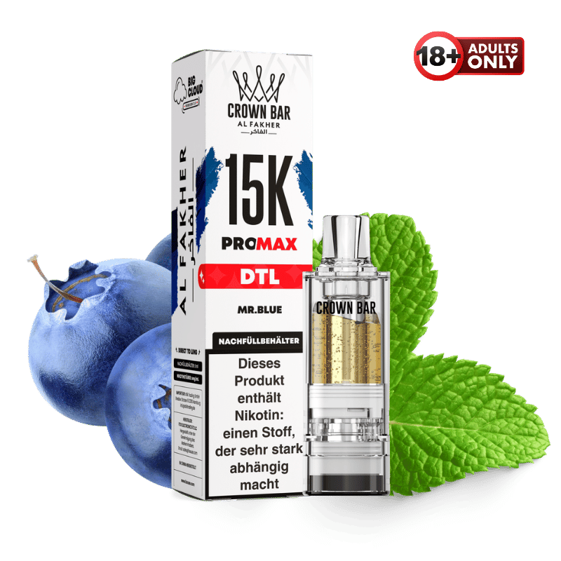 Al Fakher 15k Pro Max Pod Mr Blue DTL
