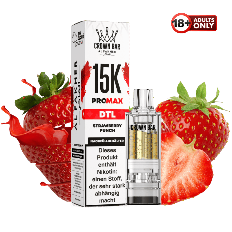 Al Fakher 15k Pro Max Pod Strawberry Punch DTL