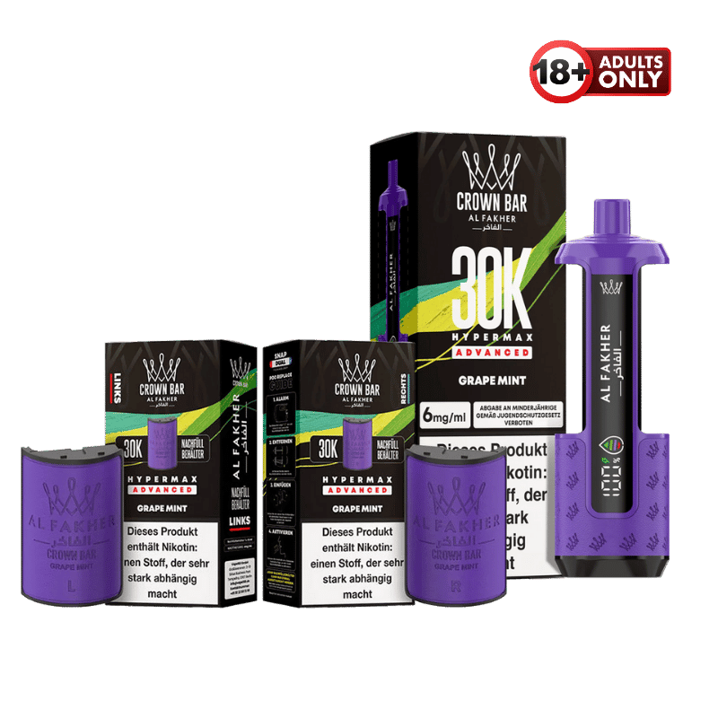 Al Fakher 30k Hypermax Grape Mint - günstig kaufen bei SwiftGoods4u
