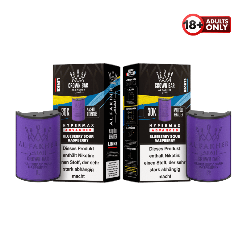 Al Fakher 30k Hypermax Pods Blueberry Sour Raspberry - günstig kaufen bei SwiftGoods4u