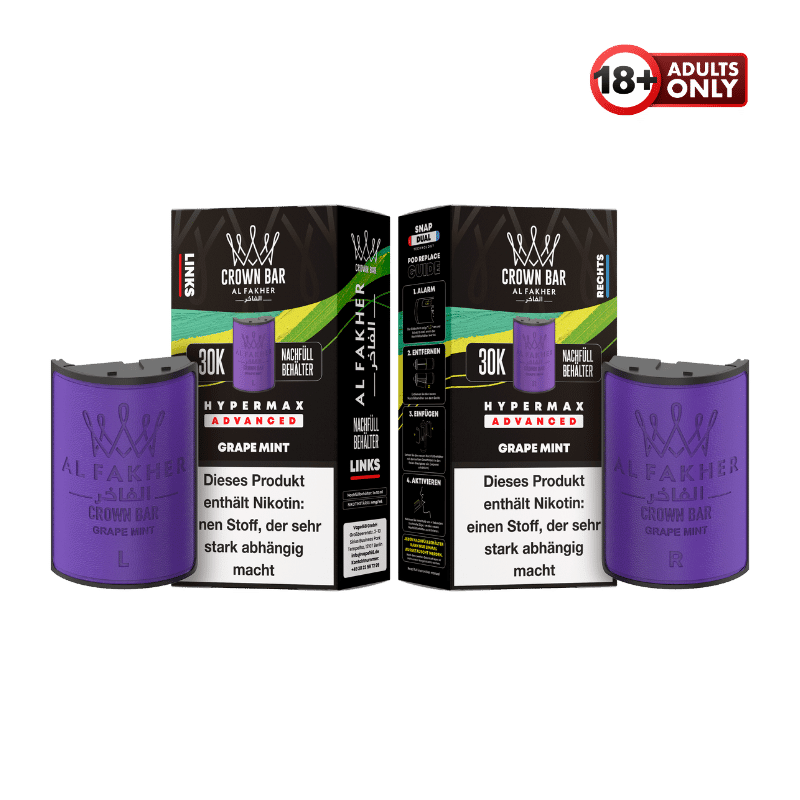 Al Fakher 30k Hypermax Pods Grape Mint - günstig kaufen bei SwiftGoods4u
