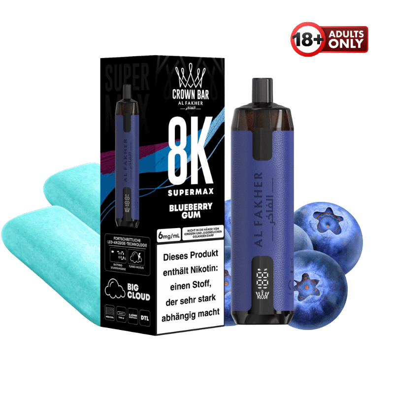 Al Fakher 8K Vape Blueberry Gum - günstig kaufen bei SwiftGoods4u