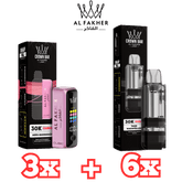 3x Al Fakher Cubic Pod Akku + 6x Leerpod Bundle - 6 Farben - günstig kaufen bei SwiftGoods4u