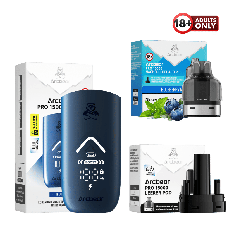 Arcbear Pro 15000 Vape Starter Kit Blueberry Mint - günstig kaufen bei SwiftGoods4u
