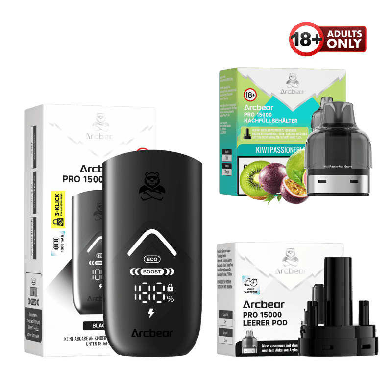 Arcbear Pro 15000 Vape Starter Kit Kiwi Passionfruit Guava - günstig kaufen bei SwiftGoods4u