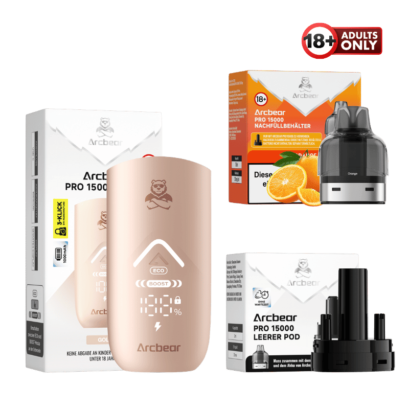 Arcbear Pro 15000 Vape Starter Kit Orange - günstig kaufen bei SwiftGoods4u