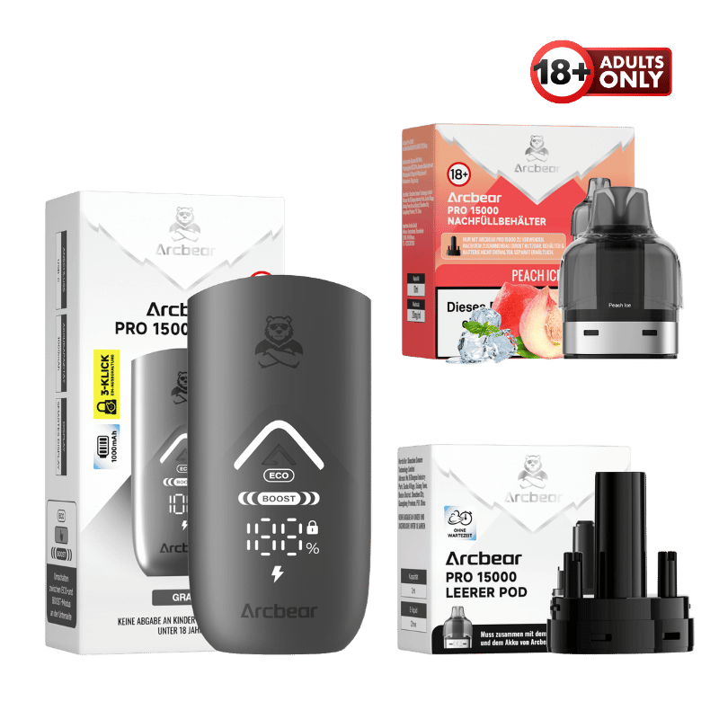 Arcbear Pro 15000 Vape Starter Kit Peach Ice - günstig kaufen bei SwiftGoods4u