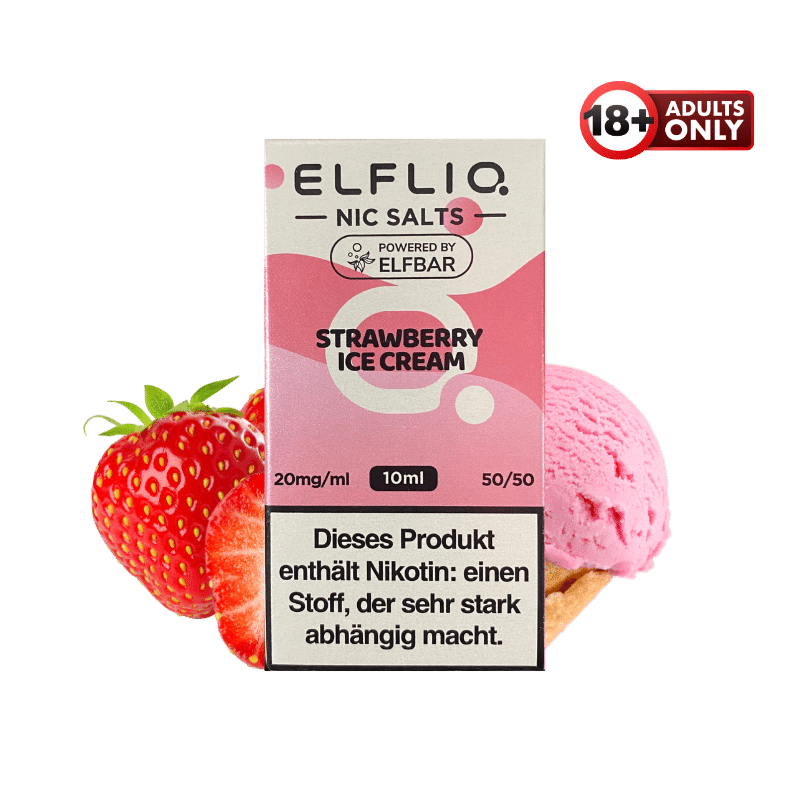 Elfbar Liquid Elfliq 20mg Strawberry Ice Cream