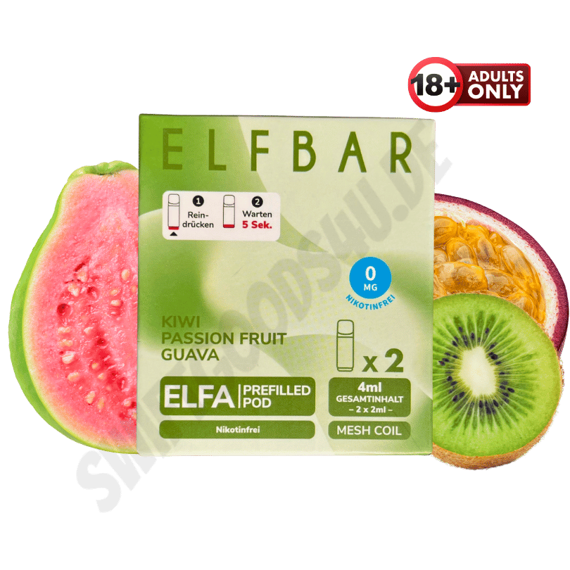 Elfbar ELFA Pods Nikotinfrei Kiwi Passion Fruit Guava