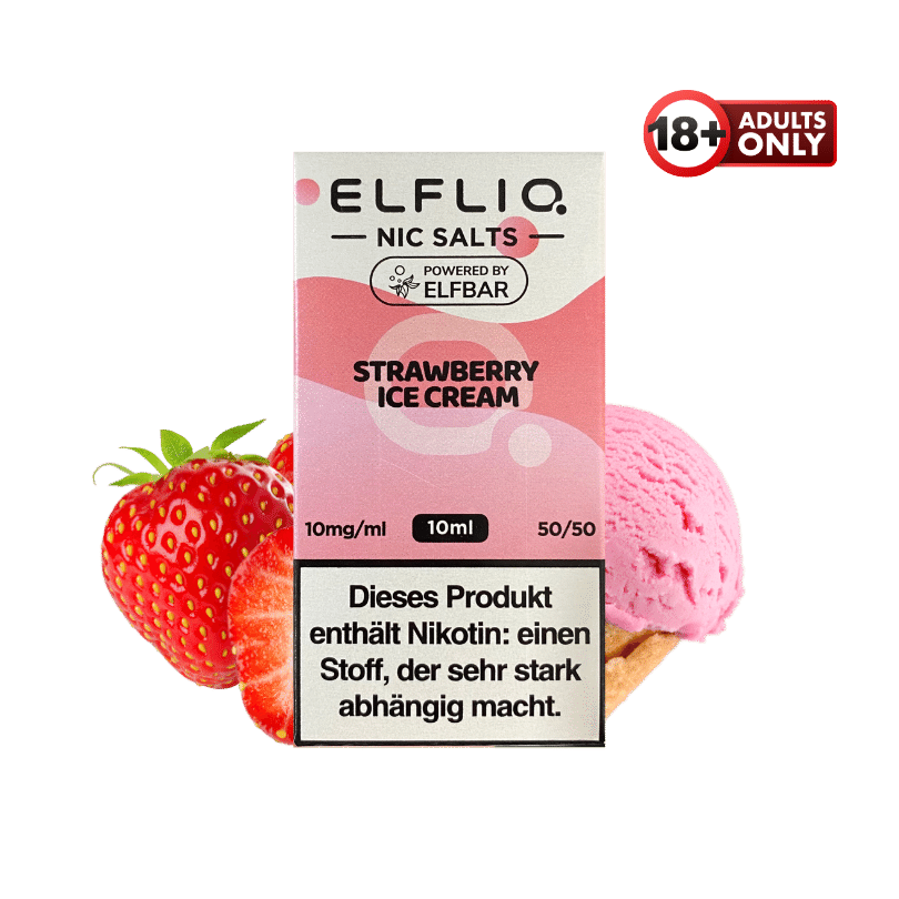 Elfliq Elfbar Liquid 10mg Strawberry Ice Cream