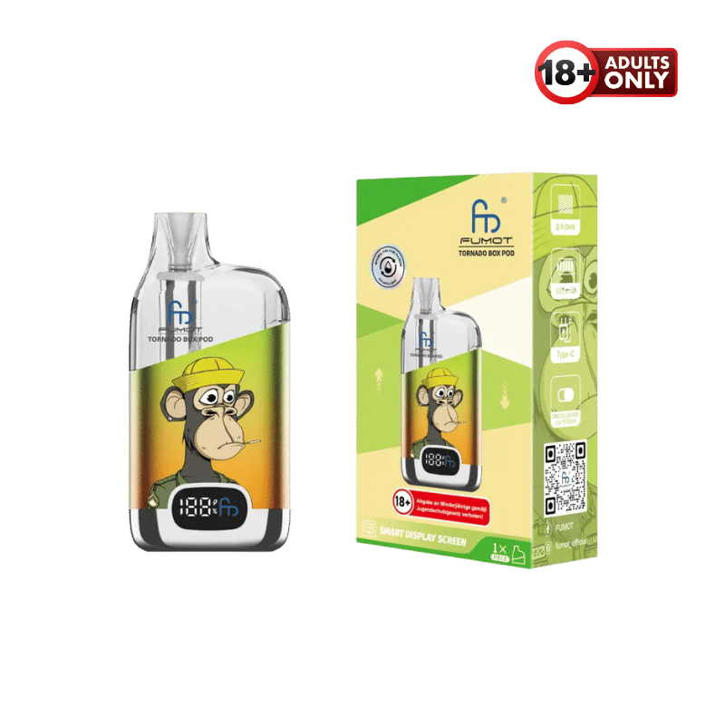 RandM Tornado Digital Box Vape Pod-Kit by Fumot Green Orange