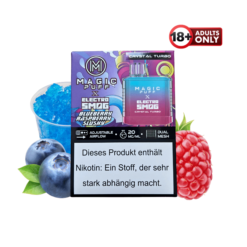Magic Puff Crystal Turbo Blueberry Raspberry Slushy