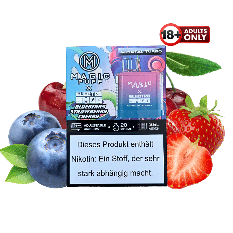 Magic Puff Crystal Turbo Blueberry Strawberry Cherry