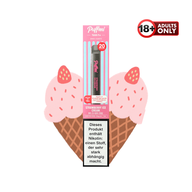 PuffMi TX600 Pro Strawberry Ice Cream